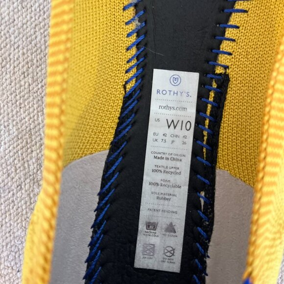 Rothy's Woman's Marigold The Point 11 Comfort Flats Shoes Sz 10 - Picture 10 of 15